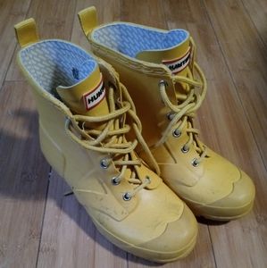 Hunter Kids Yellow Rain & Snow Boots
